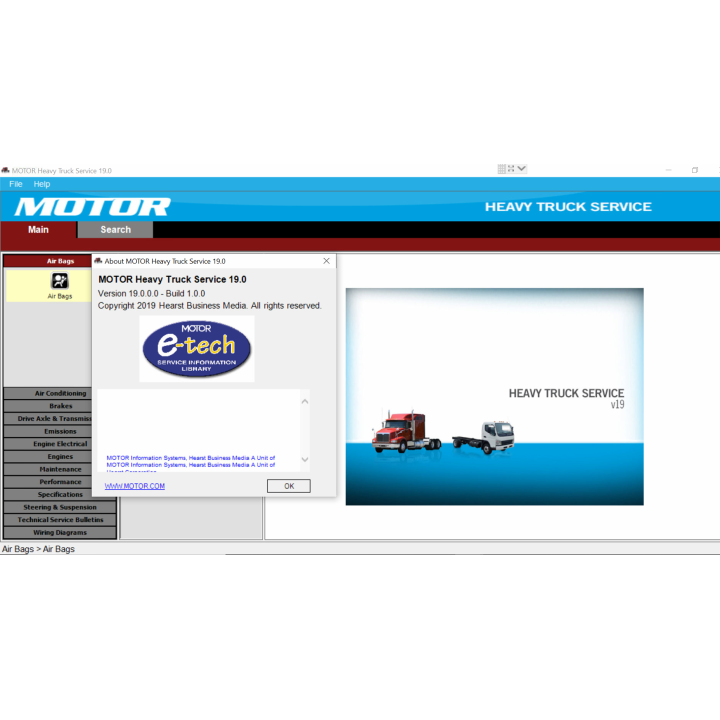 Heavy truck motor 2019 lookup and installation service via TeamViewer