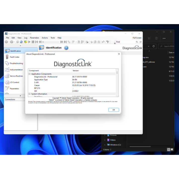 Remote installation of Detroit DDDL 8.17 software through TeamViewer